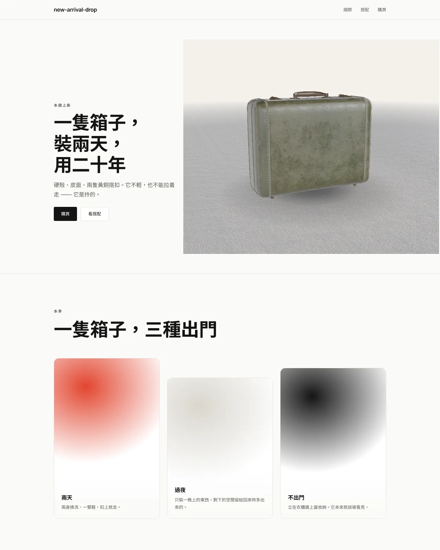 電商上新頁 的首頁截圖